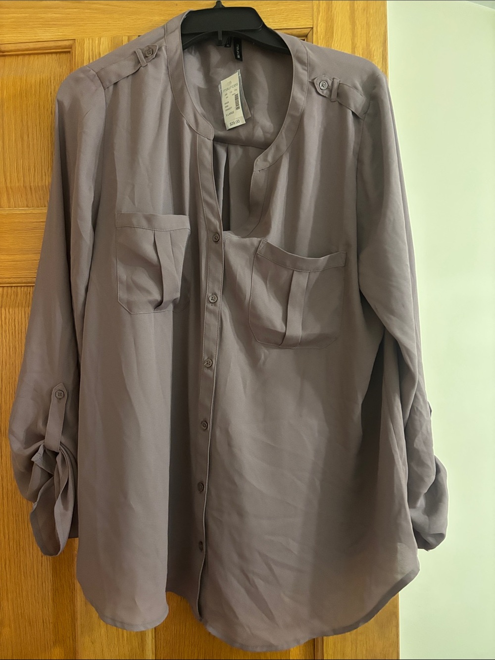 Maurices Lavender Button-Down Shirt